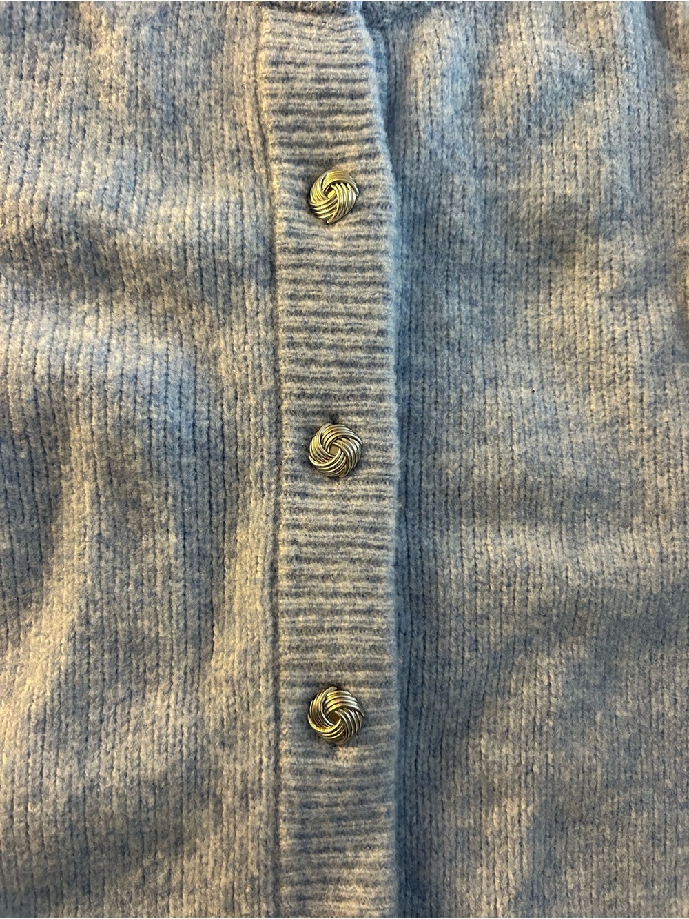 Abercrombie & Fitch Light Blue Button-Up Women's Cardigan - Picture 3 of 4